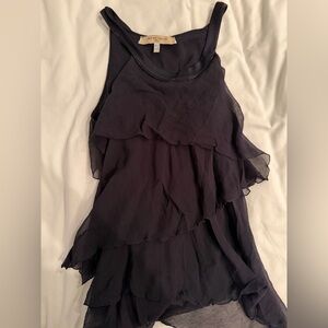 See by Chloe silk ruffled halter tank sz 6